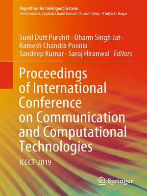 cover image of Proceedings of International Conference on Communication and Computational Technologies